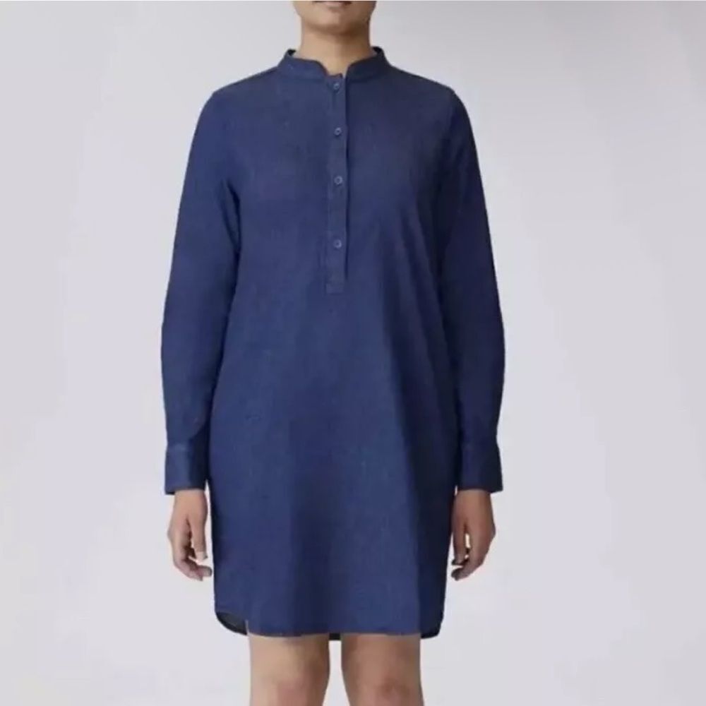 Universal Standard Hannah Dark Indigo Blue Denim Shirt Dress Size 4XS (00-0)
